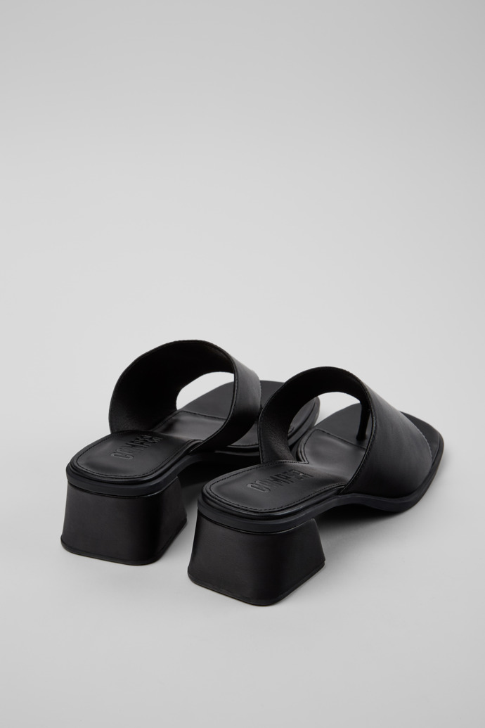 Back view of Kora Sandal Black Leather Sandals for Women.