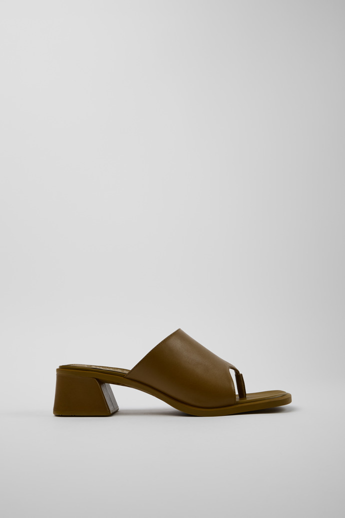 Side view of Kora Sandal Green Leather Sandal for Women.