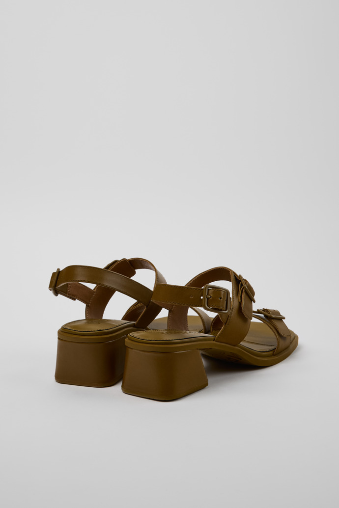 Kora Sandal Sandalias de piel verde para mujer.