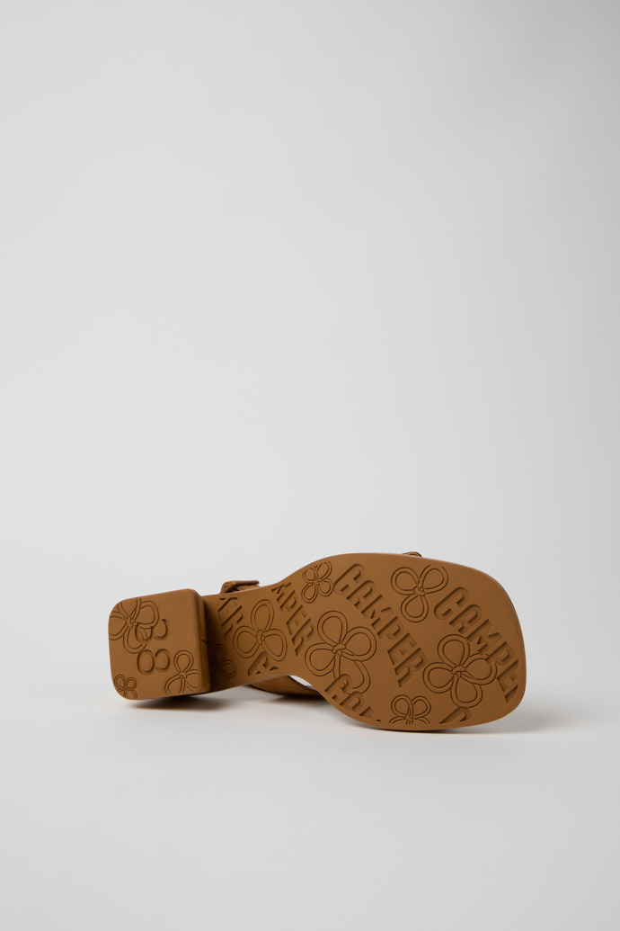 The soles of Kora Sandal Brown Nubuck Leather Sandals for Women.