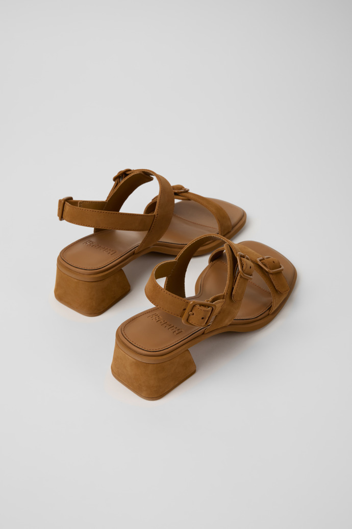Back view of Kora Sandal Brown Nubuck Leather Sandals for Women.