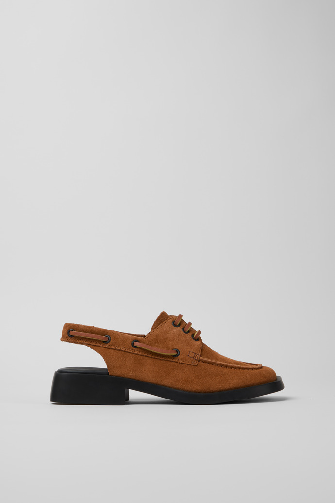 Dana Mocassins en nubuck marron pour femme.