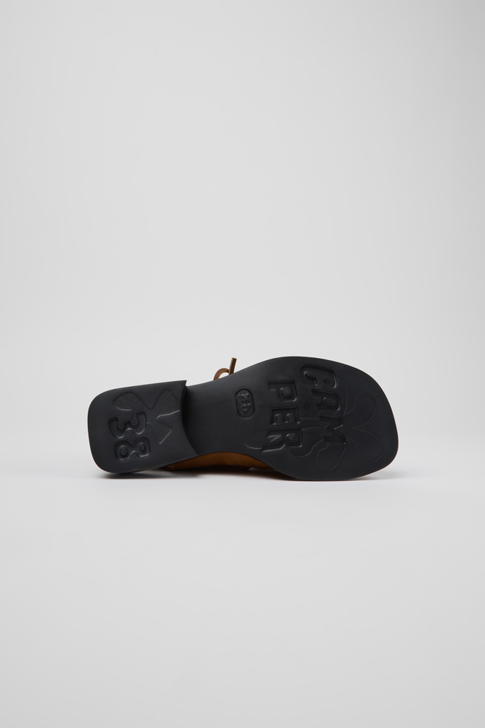 Donna Zapatos semiabiertos de piel nobuk marrón para mujer.