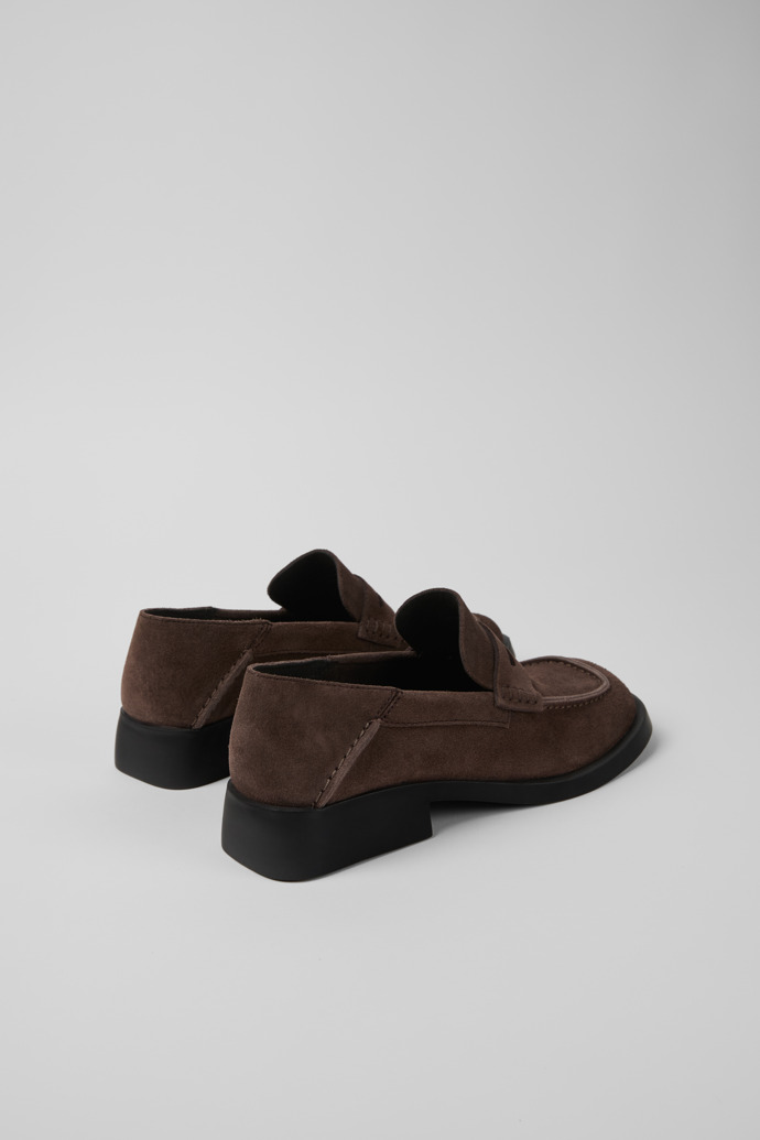 Back view of Dana Brown Nubuck Moccasin Ballerinas for Women.