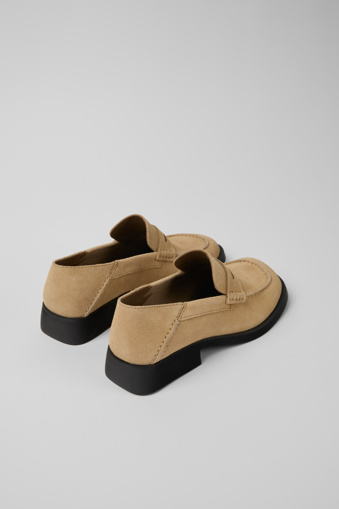 Back view of Dana Beige Nubuck Moccasin/Ballerina for Women.