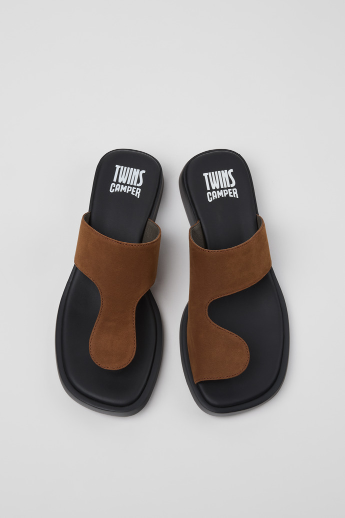 Dana Braune Nubukleder-Sandalen Für Damen.