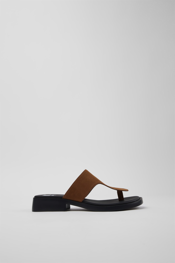 Dana Braune Nubukleder-Sandalen Für Damen.