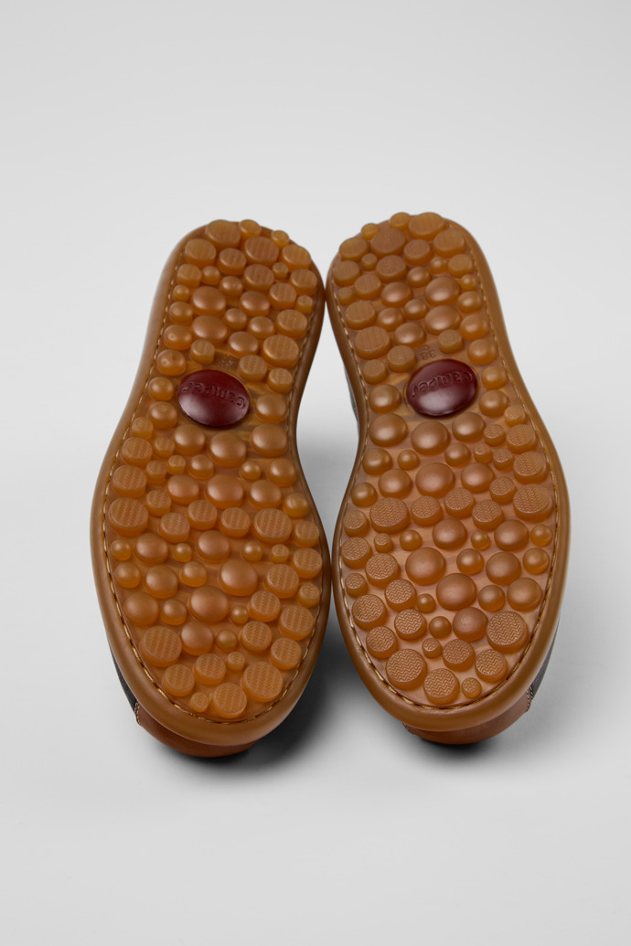 The soles of Pelotas Multicolor Leather Shoes for Women.