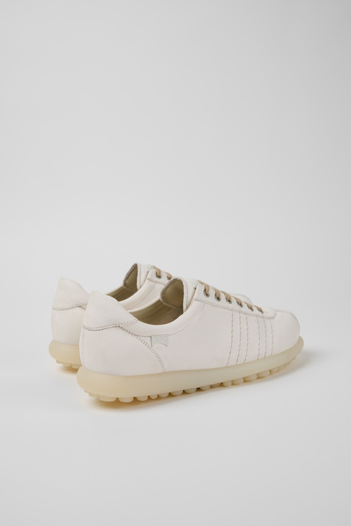 Back view of Pelotas White Leather Shoe for Women.