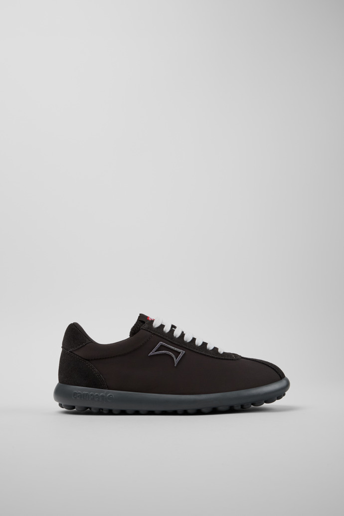 Side view of Pelotas XLite Gray Recycled PET and Nubuck Sneakers for Women.