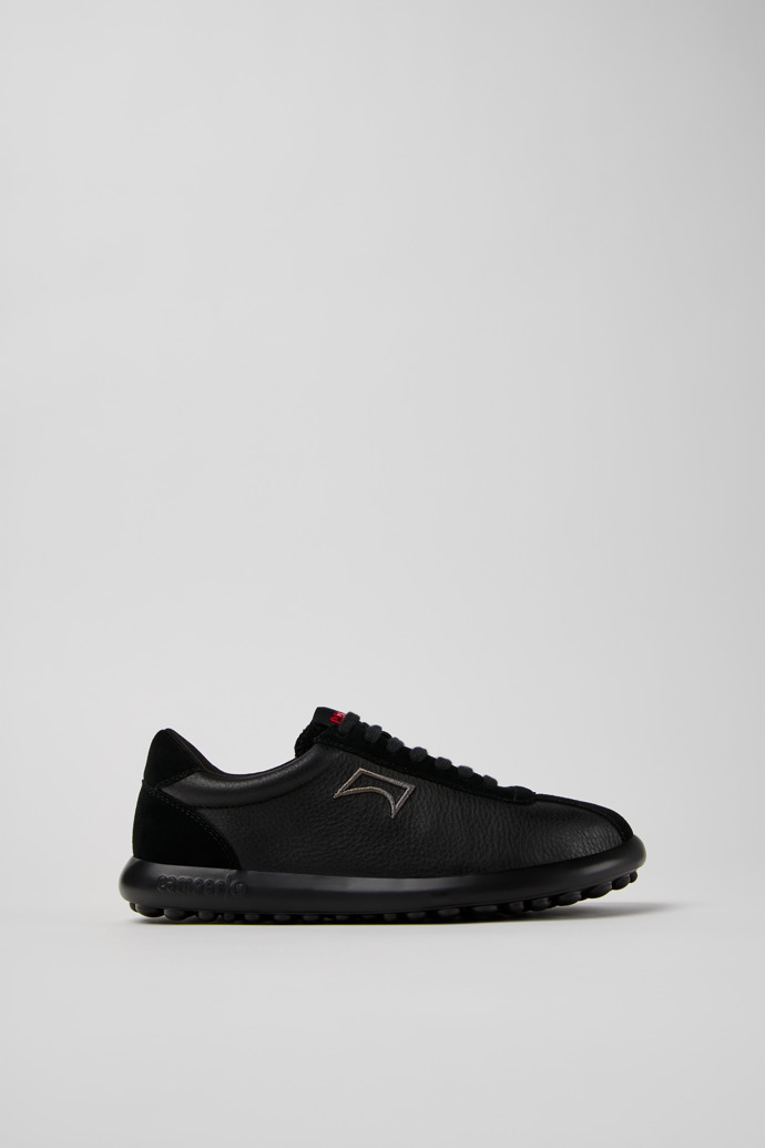Pelotas XLF Sneakers negras de piel y nobuk para mujer.