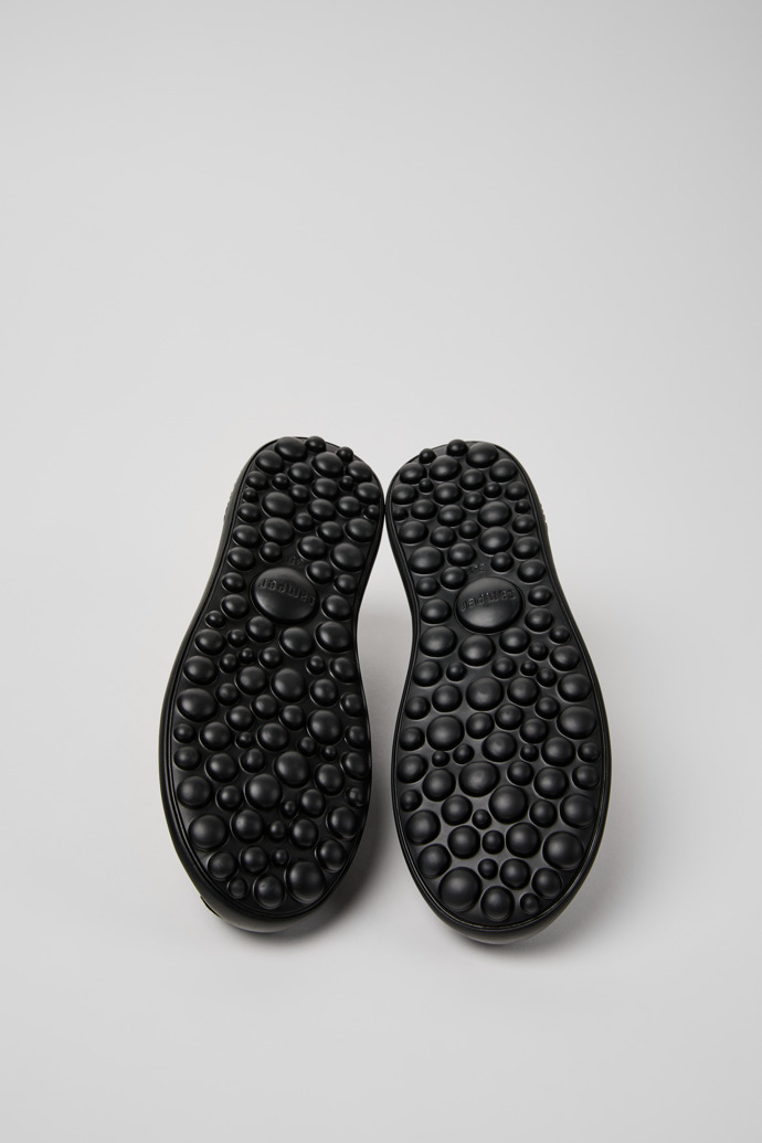 Pelotas XLF Sneakers negras de piel y nobuk para mujer.