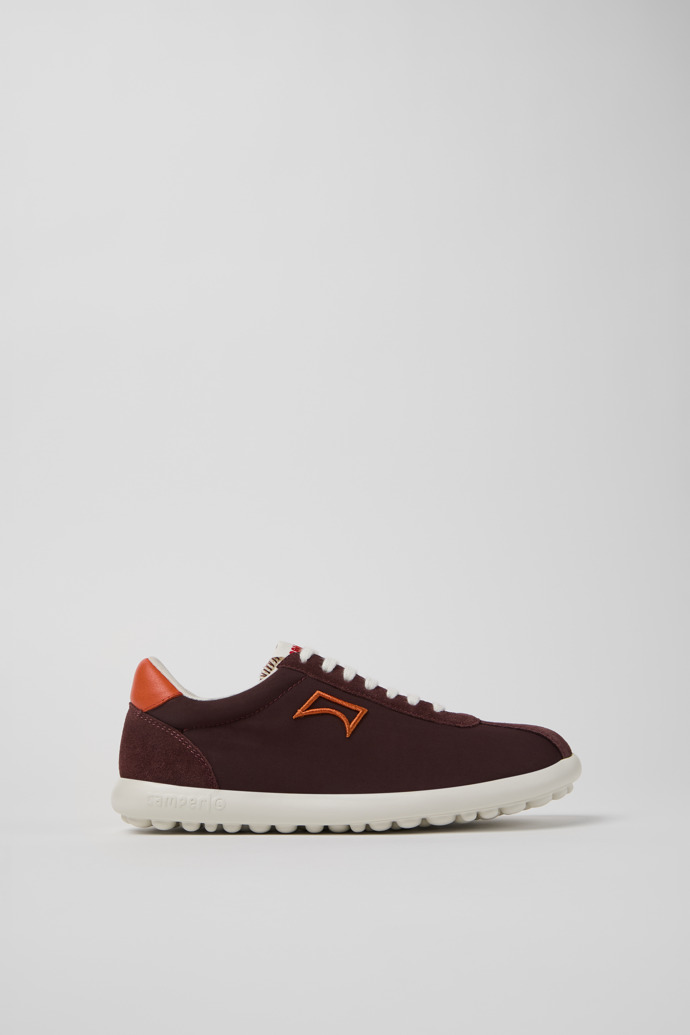 Pelotas XLF Sneakers de tejido burdeos y nobuk para mujer.