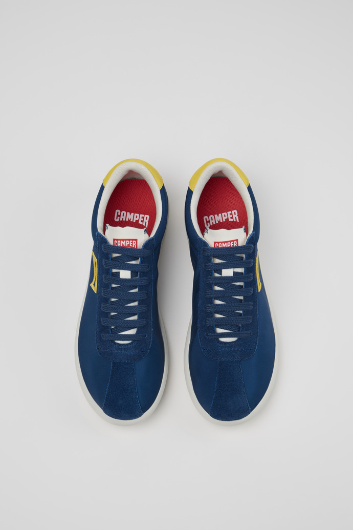 Overhead view of Pelotas XLF Multicolor Textile and Nubuck Leather Sneakers for Women.