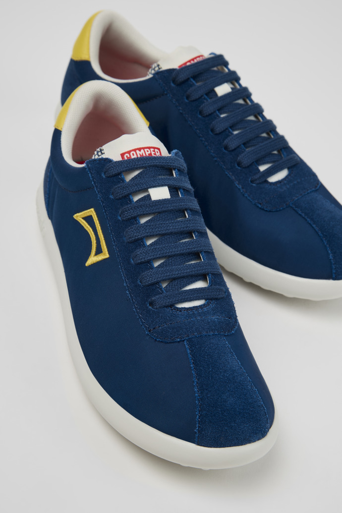 Close-up view of Pelotas XLF Multicolor Textile and Nubuck Leather Sneakers for Women.