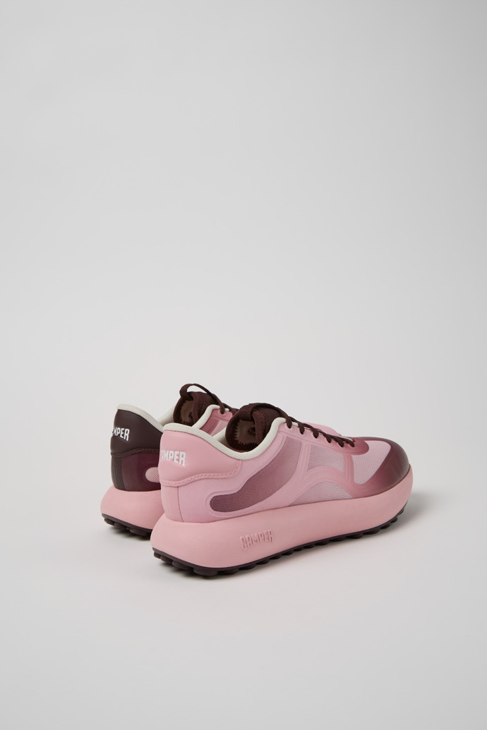 Back view of Twins Burgundy Women's Sneakers with Simplified Stitch-Free Technology.