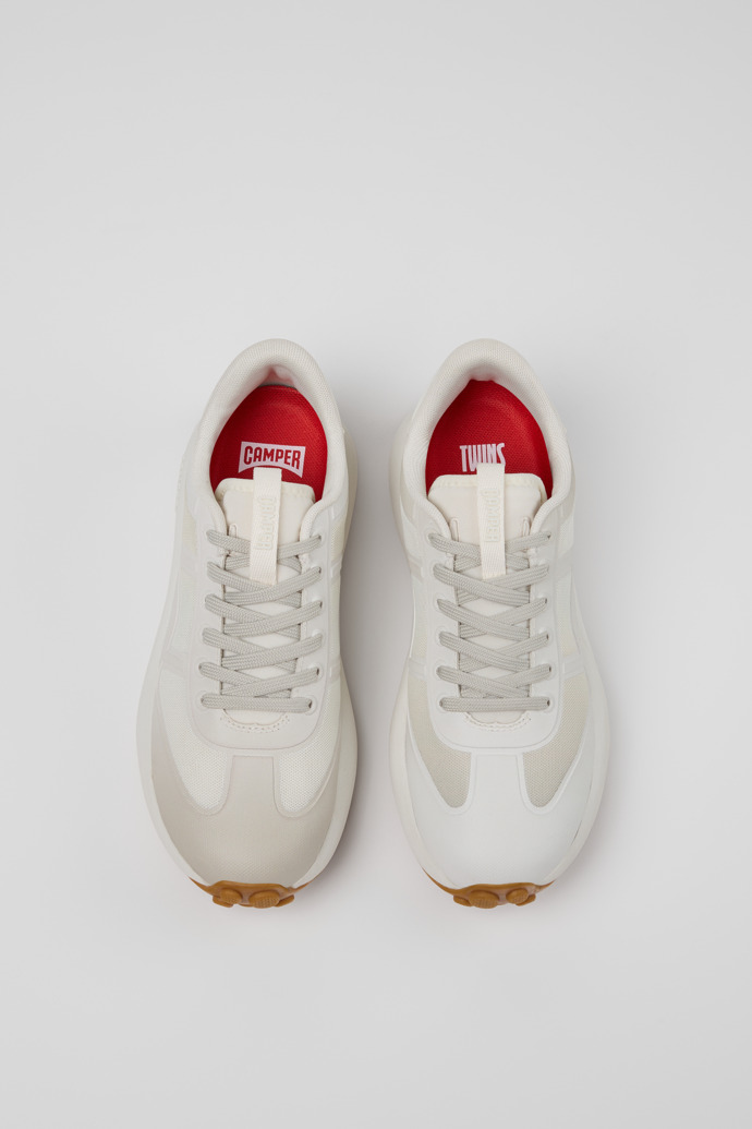 Overhead view of Twins Multicolor Recycled PET and TPU Film Sneakers for Women.