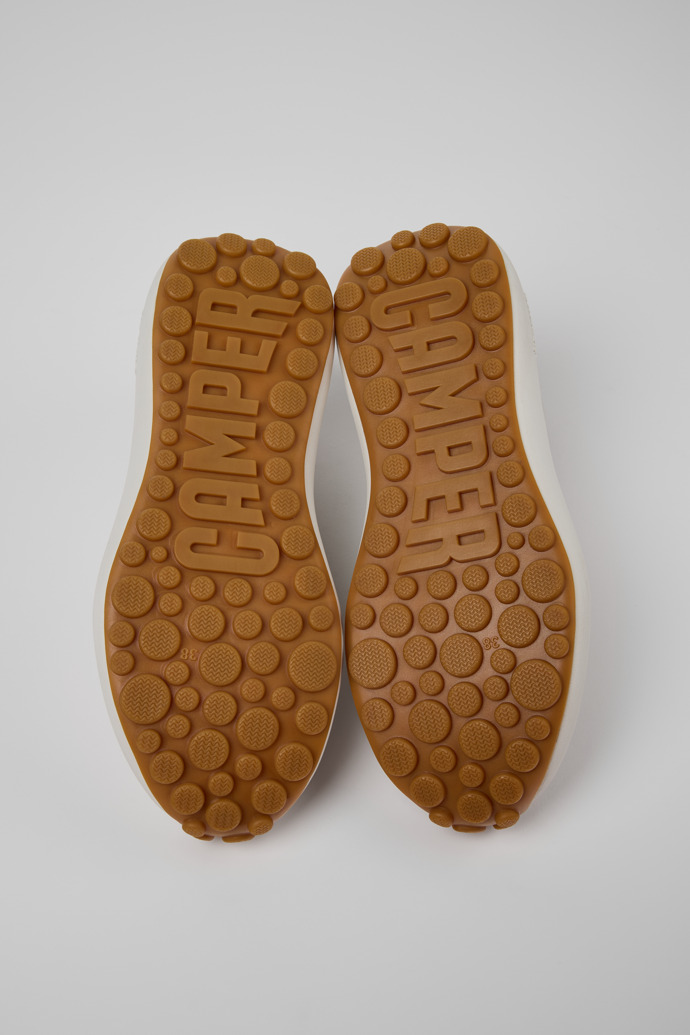 The soles of Twins Multicolor Recycled PET and TPU Film Sneakers for Women.