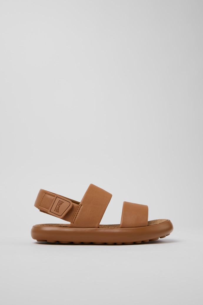 Side view of Pelotas Flota Nude Leather Sandals for Women.