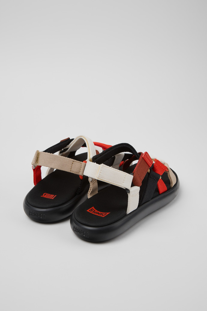 Back view of Twins Multicolor Recycled PET Sandals for Women.