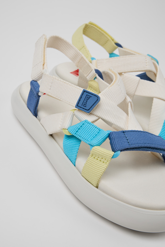 Close-up view of Twins Multicolor Recycled PET Women's Sandals.