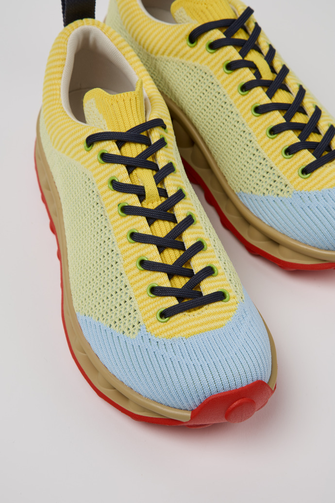 Close-up view of Camper x SUNNEI - PELOTISSIMA Multicolor Textile Sneakers for Women.