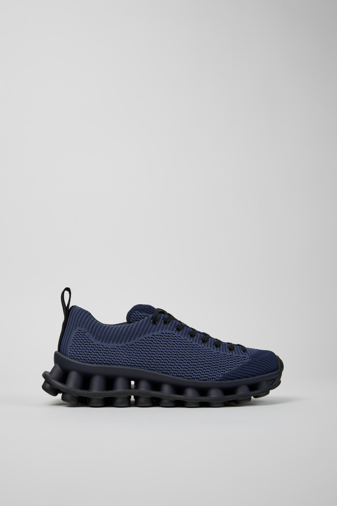 Side view of Camper x SUNNEI - PELOTISSIMA Blue and Black Textile Women's Sneakers.