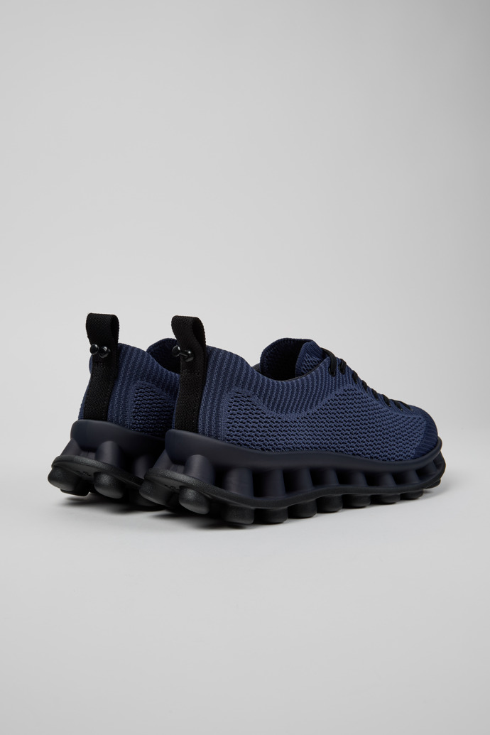 Back view of Camper x SUNNEI - PELOTISSIMA Blue and Black Textile Women's Sneakers.
