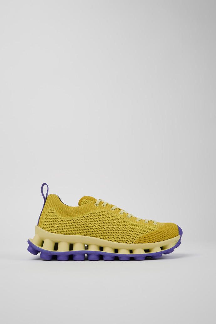Camper x SUNNEI - PELOTISSIMA Baskets en textile jaune et bleu pour femme.