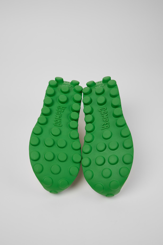 Camper x SUNNEI - PELOTISSIMA Wit-groene textiel sneaker voor dames.