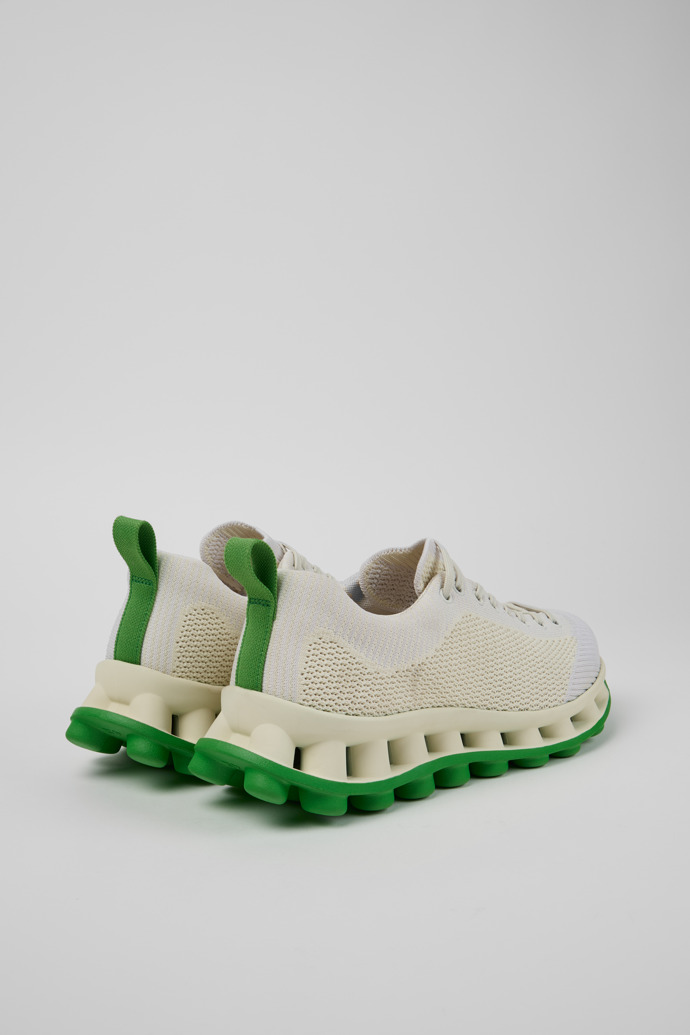 Camper x SUNNEI - PELOTISSIMA Wit-groene textiel sneaker voor dames.