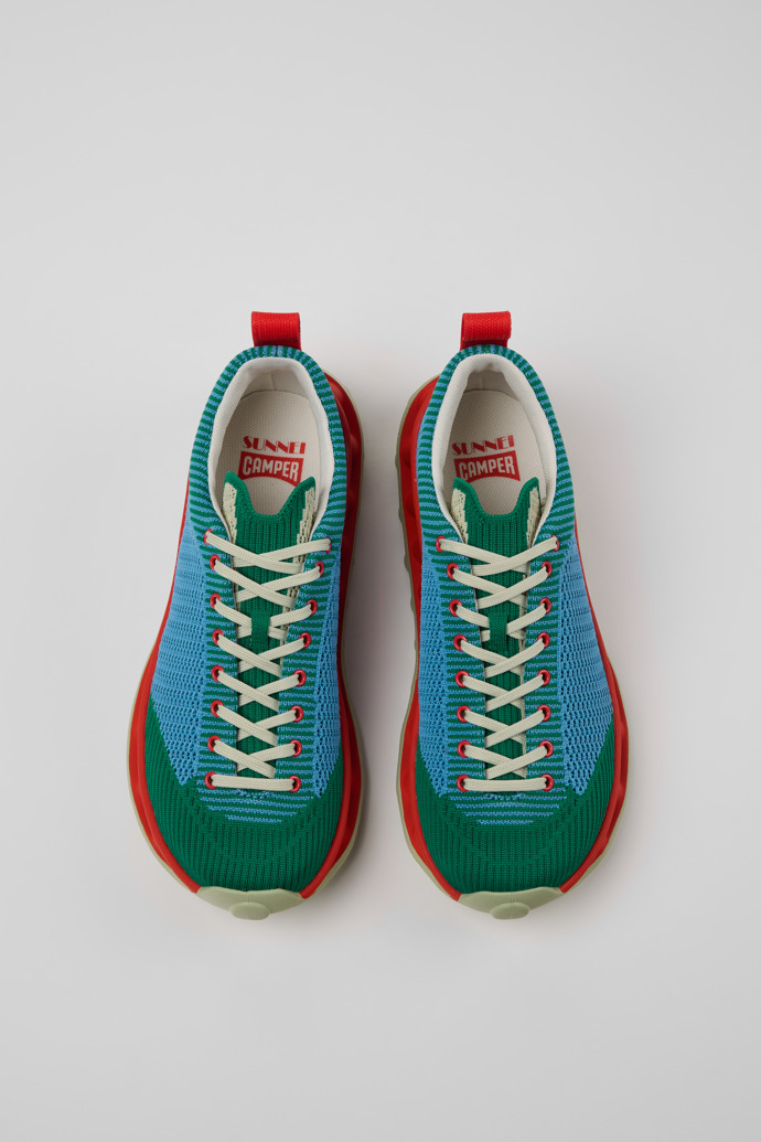 Overhead view of Camper x SUNNEI - PELOTISSIMA Multicolor Textile Sneakers for Women.