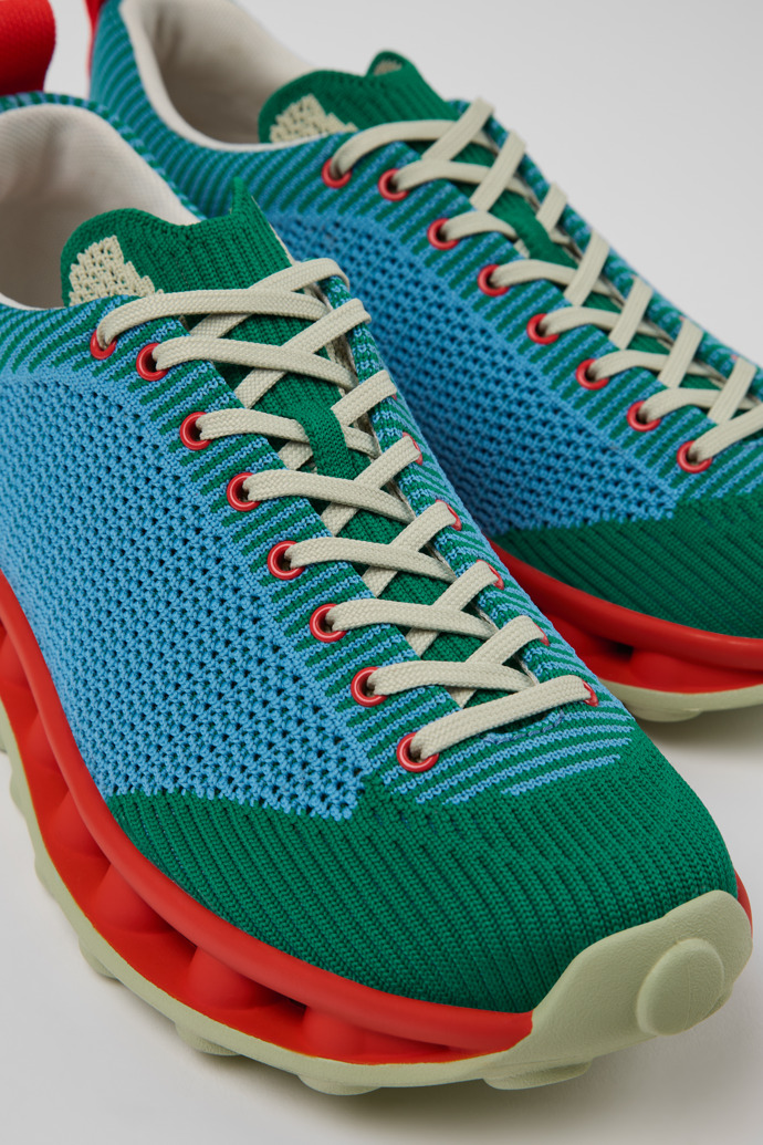 Close-up view of Camper x SUNNEI - PELOTISSIMA Multicolor Textile Sneakers for Women.