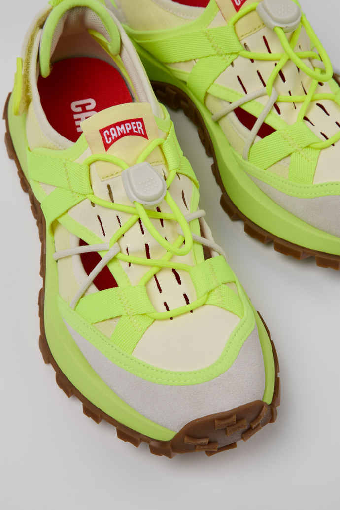 Close-up view of Drift Trail VIBRAM Multicolor Recycled PET and Nubuck Sneakers for Women.