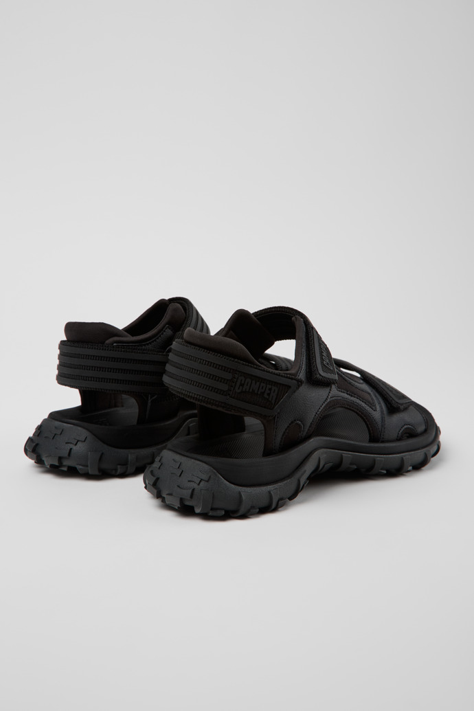 Back view of Drift Trail Sandal Black Leather Women's Sandals.