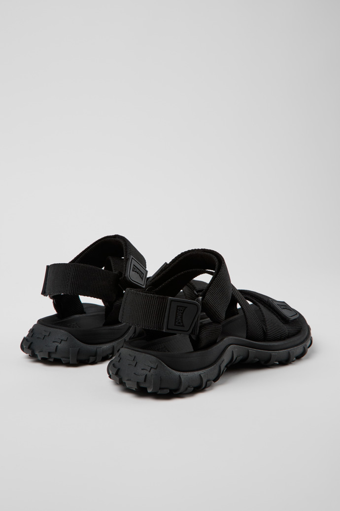 Back view of Drift Trail Sandal Black Recycled PET Sandals for Women.