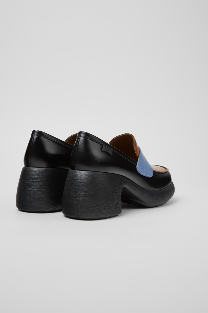 Back view of Twins Multicolor Leather Moccasins for Women.
