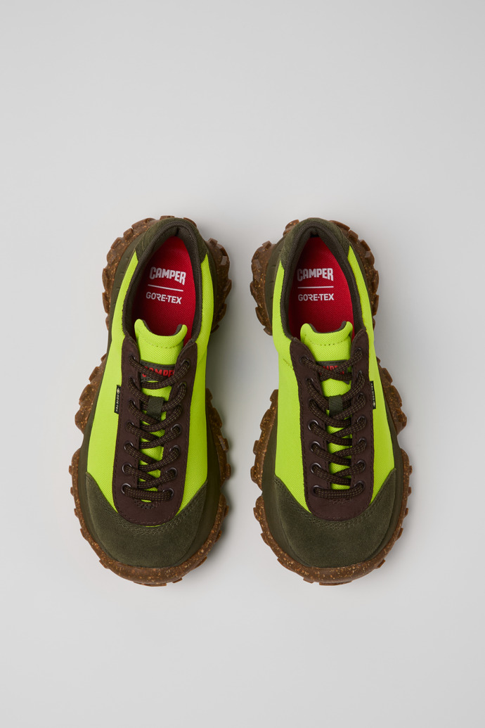 Overhead view of Karst Trek - GORE-TEX Green and Brown Textile and Nubuck Sneakers for Women.