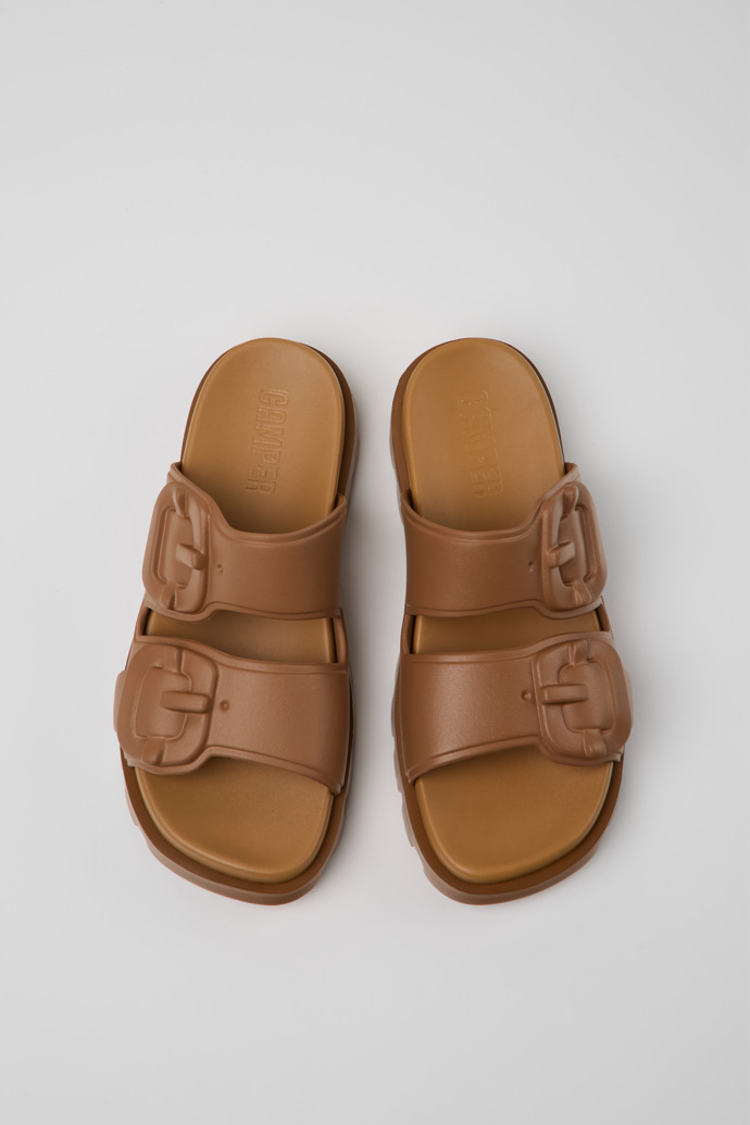 Overhead view of Brutus Sandal Brown EVA Sandals for Women.