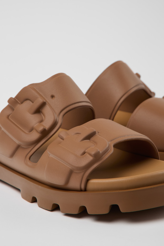 Close-up view of Brutus Sandal Brown EVA Sandals for Women.