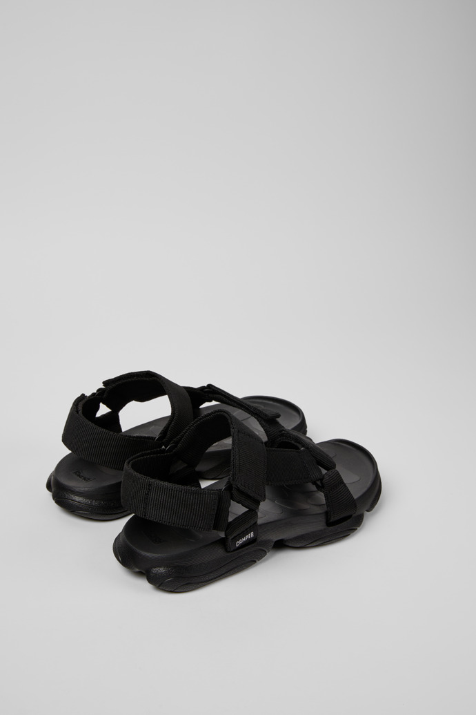 Back view of Karst Sandal Black Recycled PET Women's Sandal.