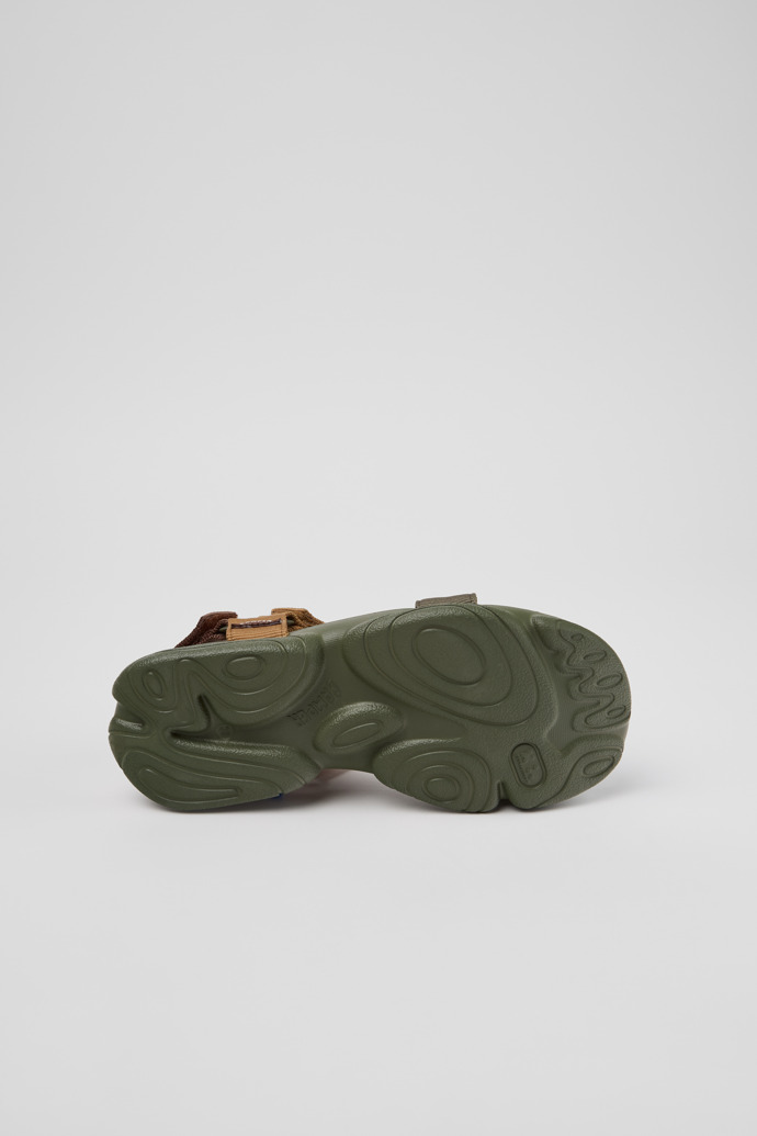 The soles of Karst Sandal Brown Textile Sandals for Women.