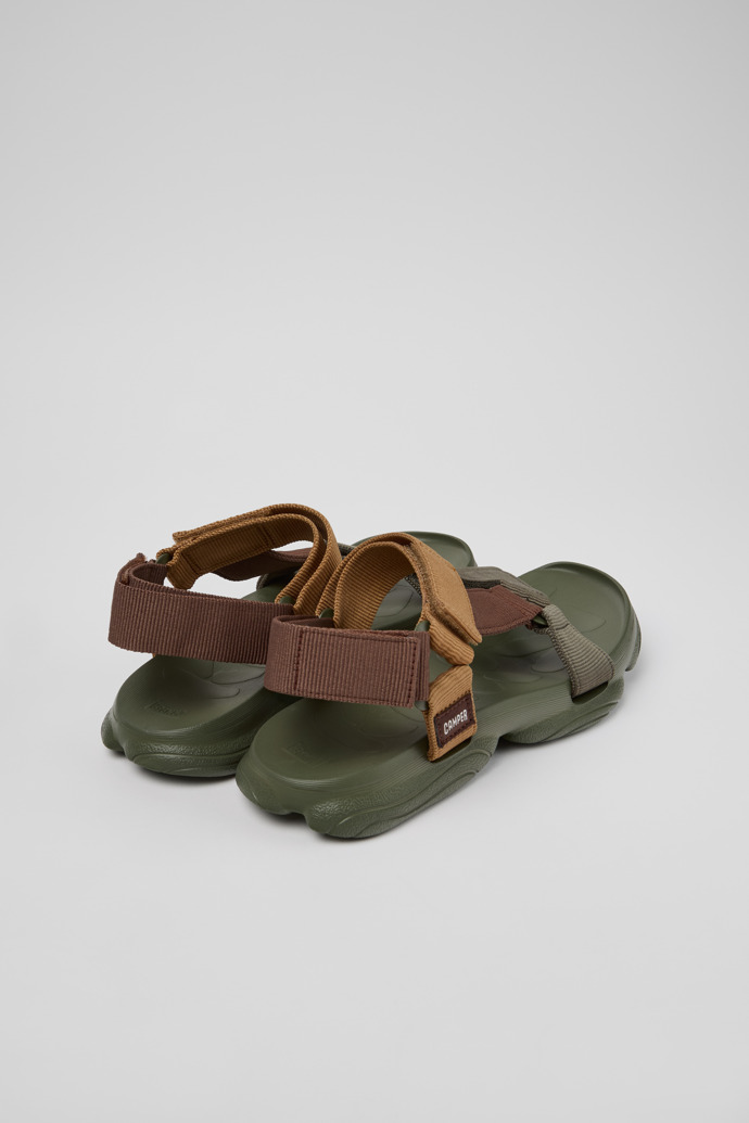 Back view of Karst Sandal Brown Textile Sandals for Women.