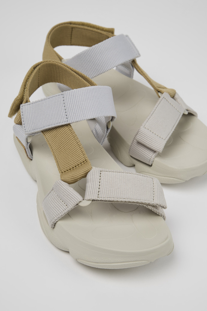Close-up view of Karst Sandal Multicolor Textile Sandals for Women.