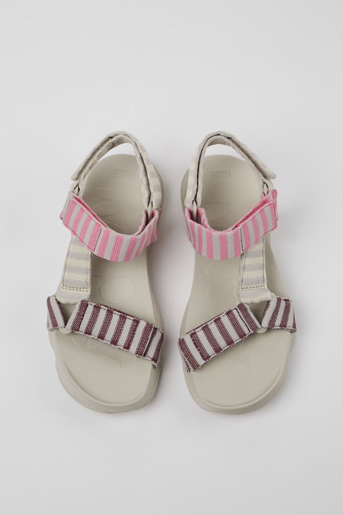 Overhead view of Karst Sandal Multicolor Textile Sandals for Women.
