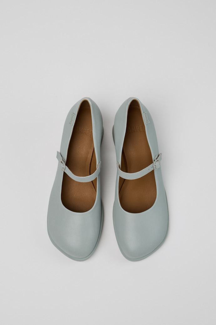 Kora Mocasines de piel gris para mujer.