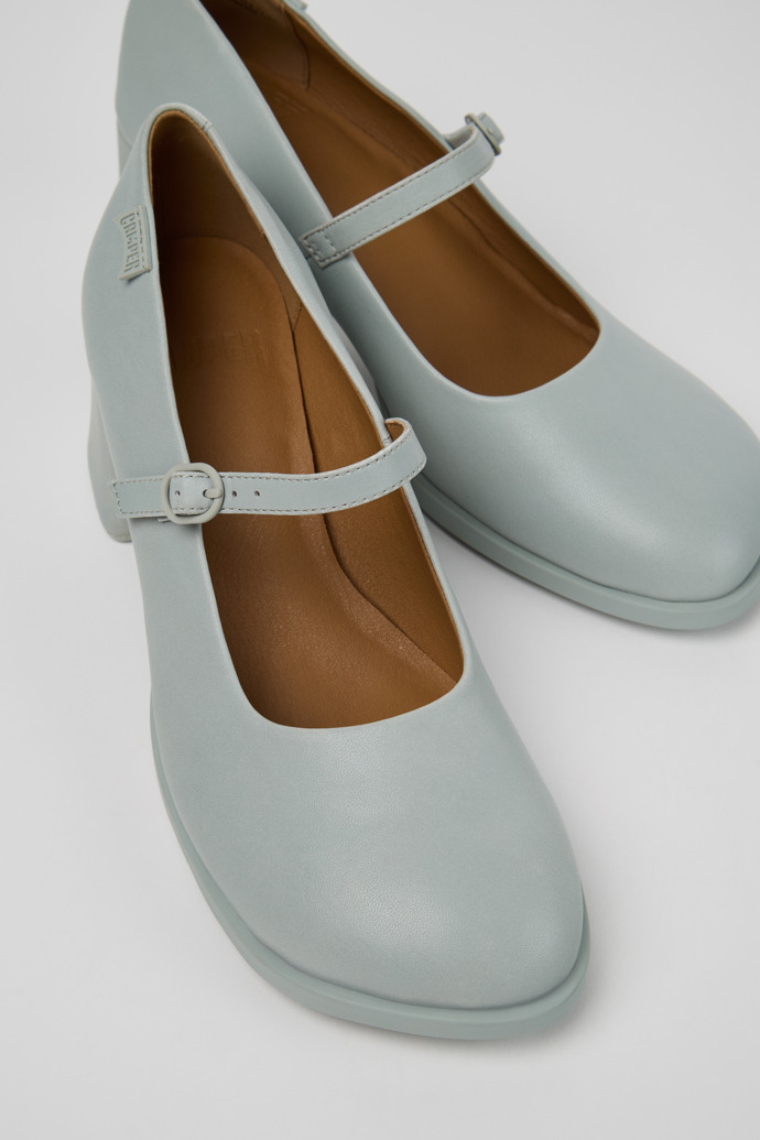Kora Mocasines de piel gris para mujer.