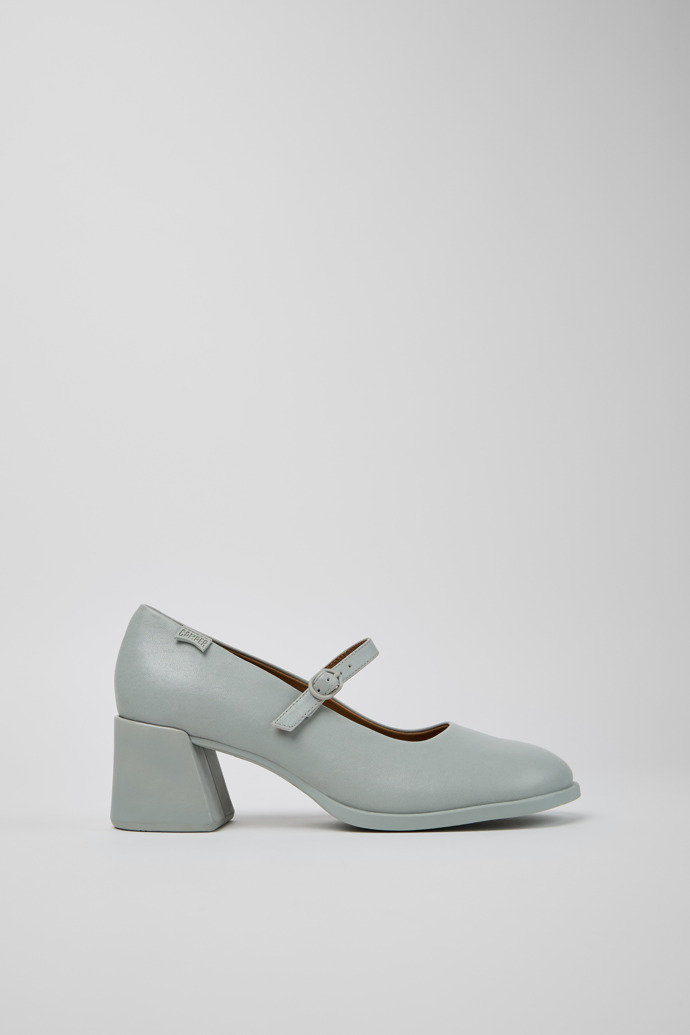 Kora Mocasines de piel gris para mujer.