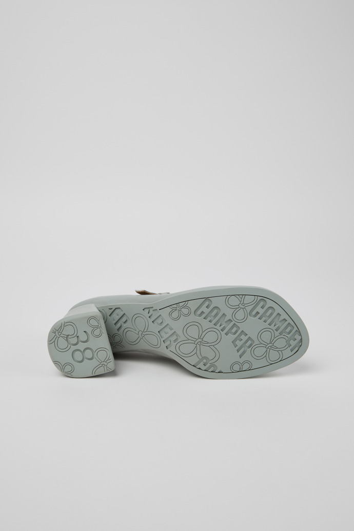 Kora Mocasines de piel gris para mujer.
