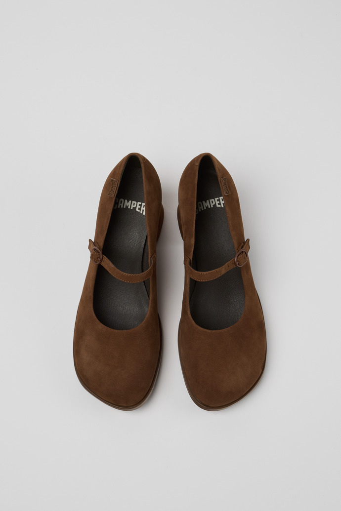 Kora Braune Nubuk-Ballerinas für Damen.
